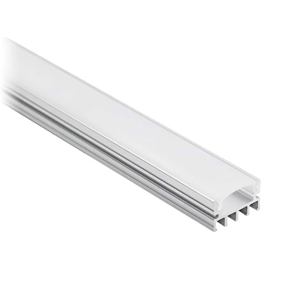 Shallow Flush Mount U-Shape Aluminum Channel for Strip Lights - 3.3ft in Oyster White