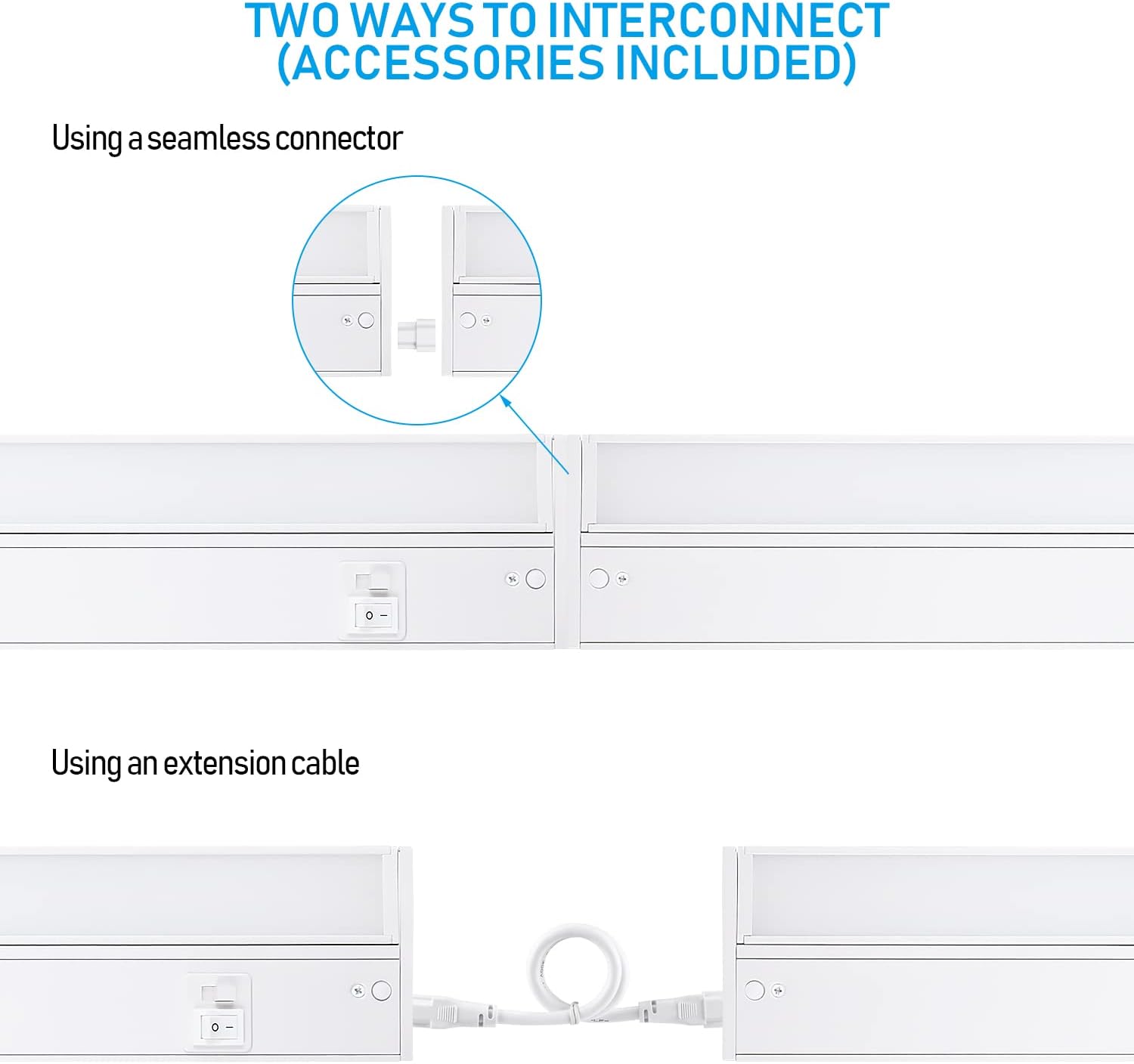 Swivel LED Under Cabinet Lighting 22 Inch - 3CCT
