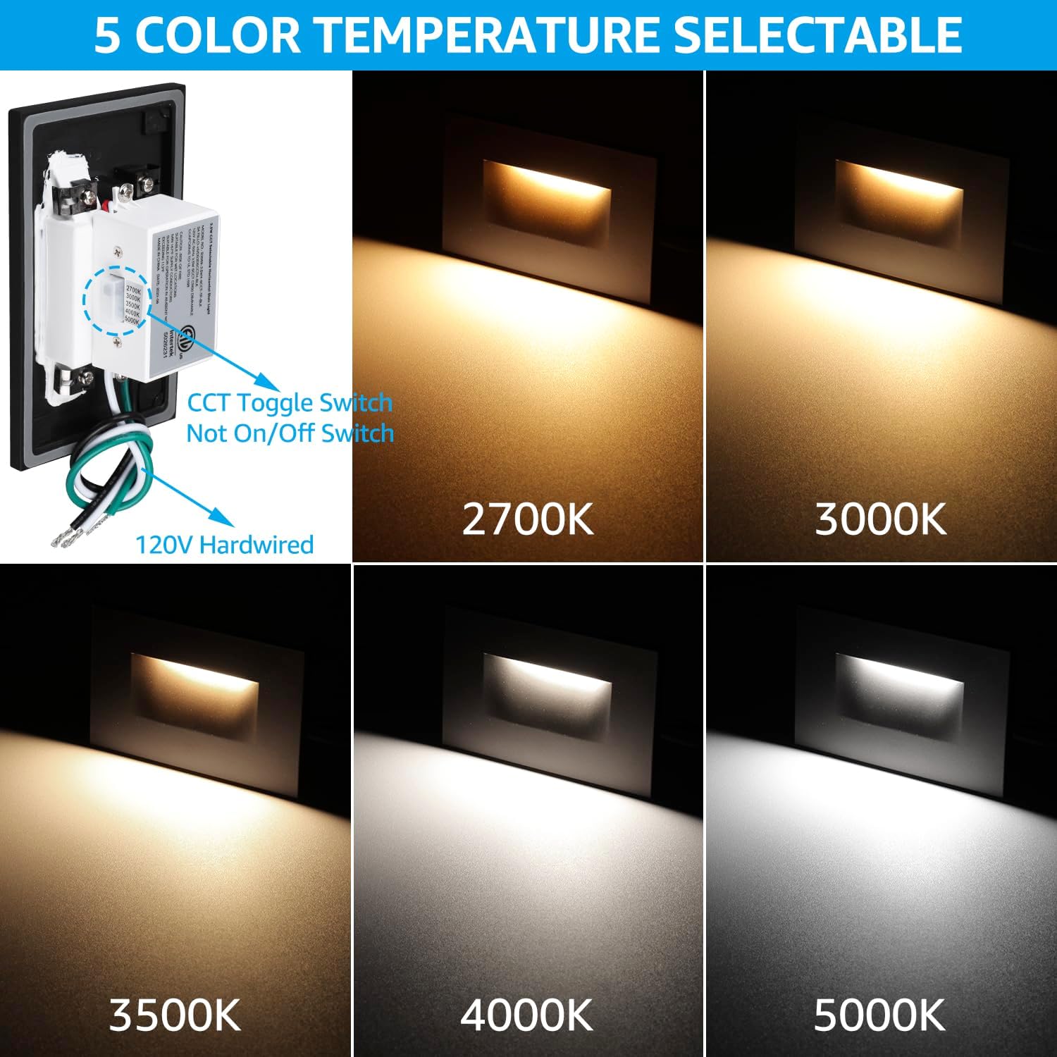 Pro 120V Parallel Gradience Step & Deck Light - Adjustable Color Temperature