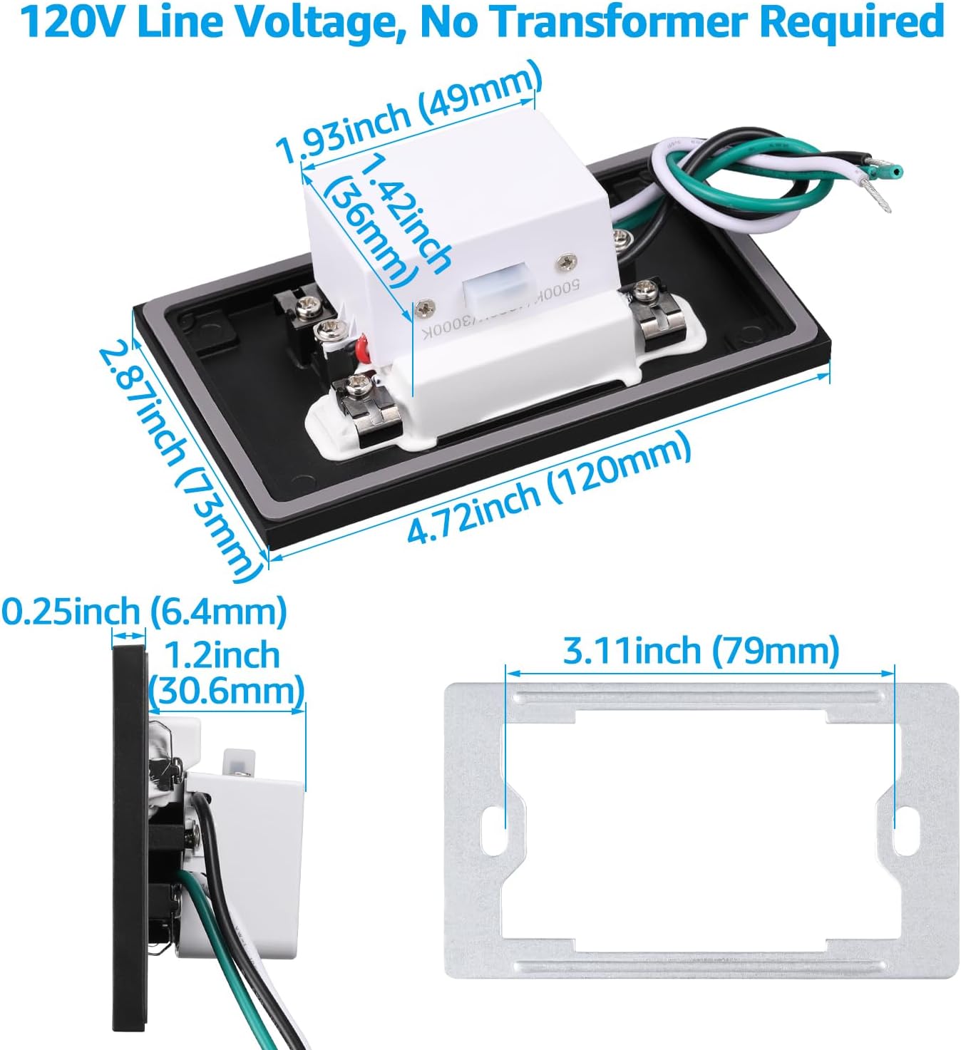 Pro 120V Parallel Gradience Step & Deck Light - Adjustable Color Temperature