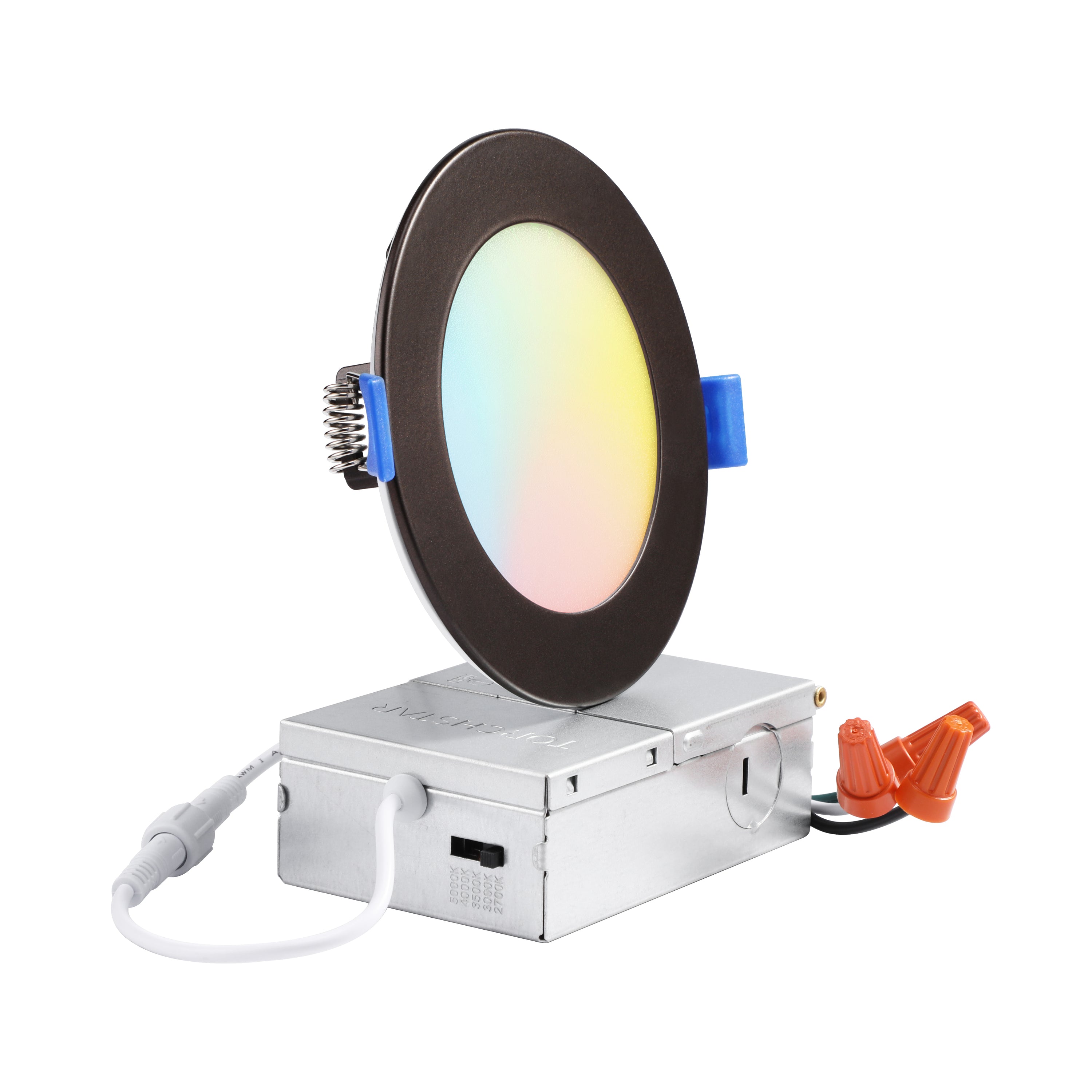 TORCHSTAR 4 Inch 5CCT Slim Recessed Lighting with J-Box
