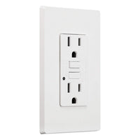 TORCHSTAR 15A GFCI Duplex Outlet with LED Indicator - 120V - White