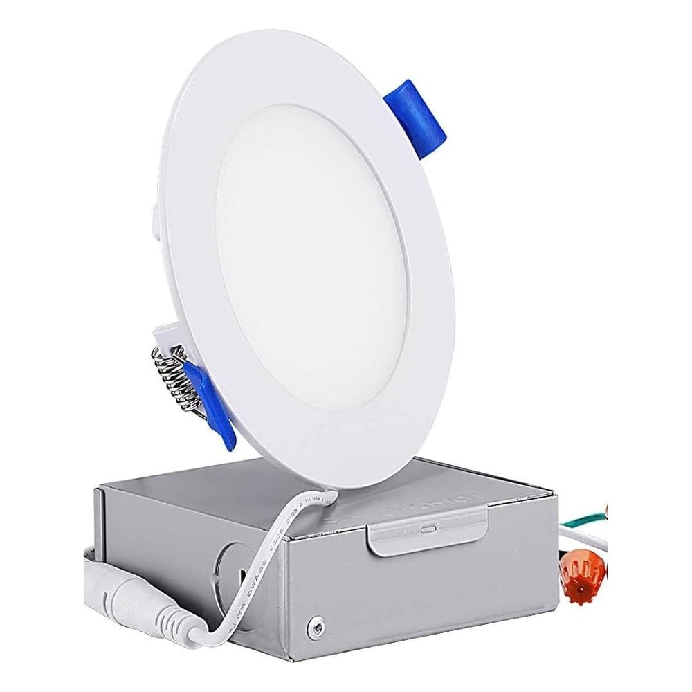 TORCHSTAR 4-Inch Ultra-Thin LED Recessed Light with J-Box - 10W - 2700K White
