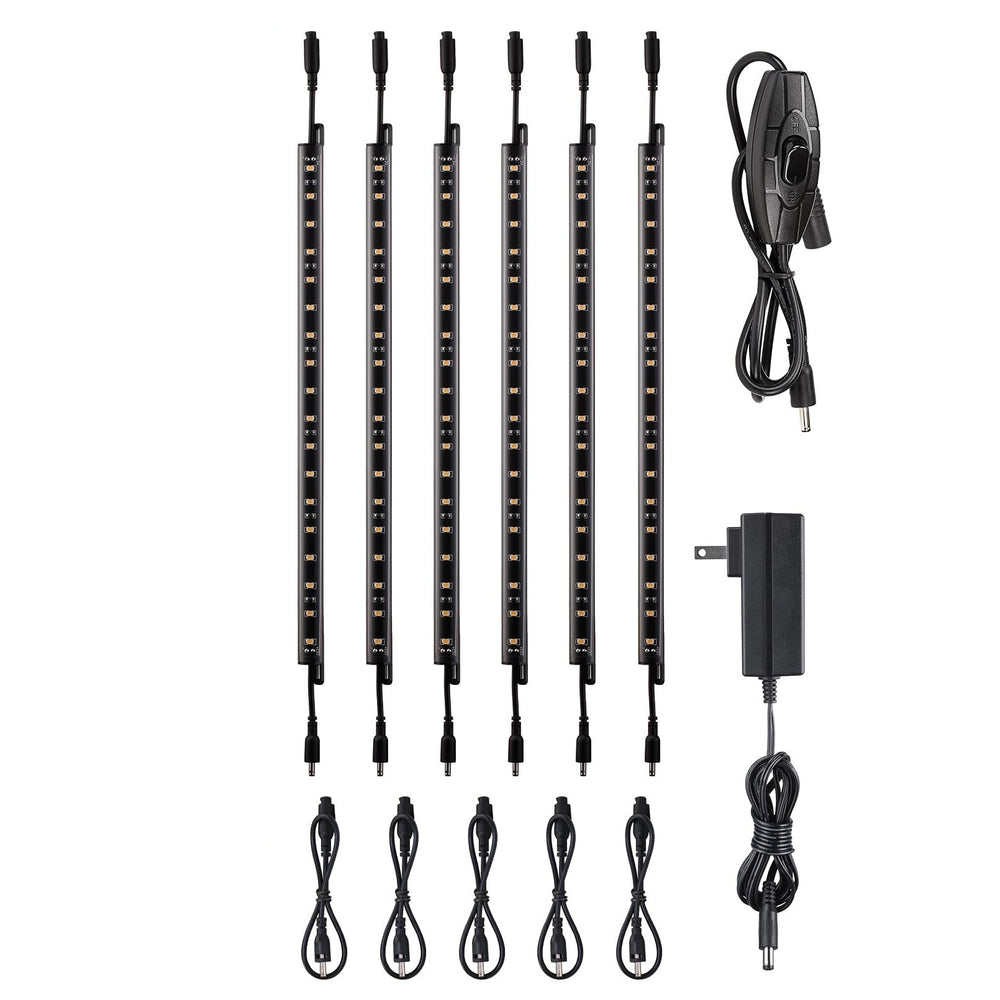 TORCHSTAR® VaultGuardian™ 6-Bar 12-Inch LED Gun Safe Lighting Kit - Rocker Switch - 3000K Warm White