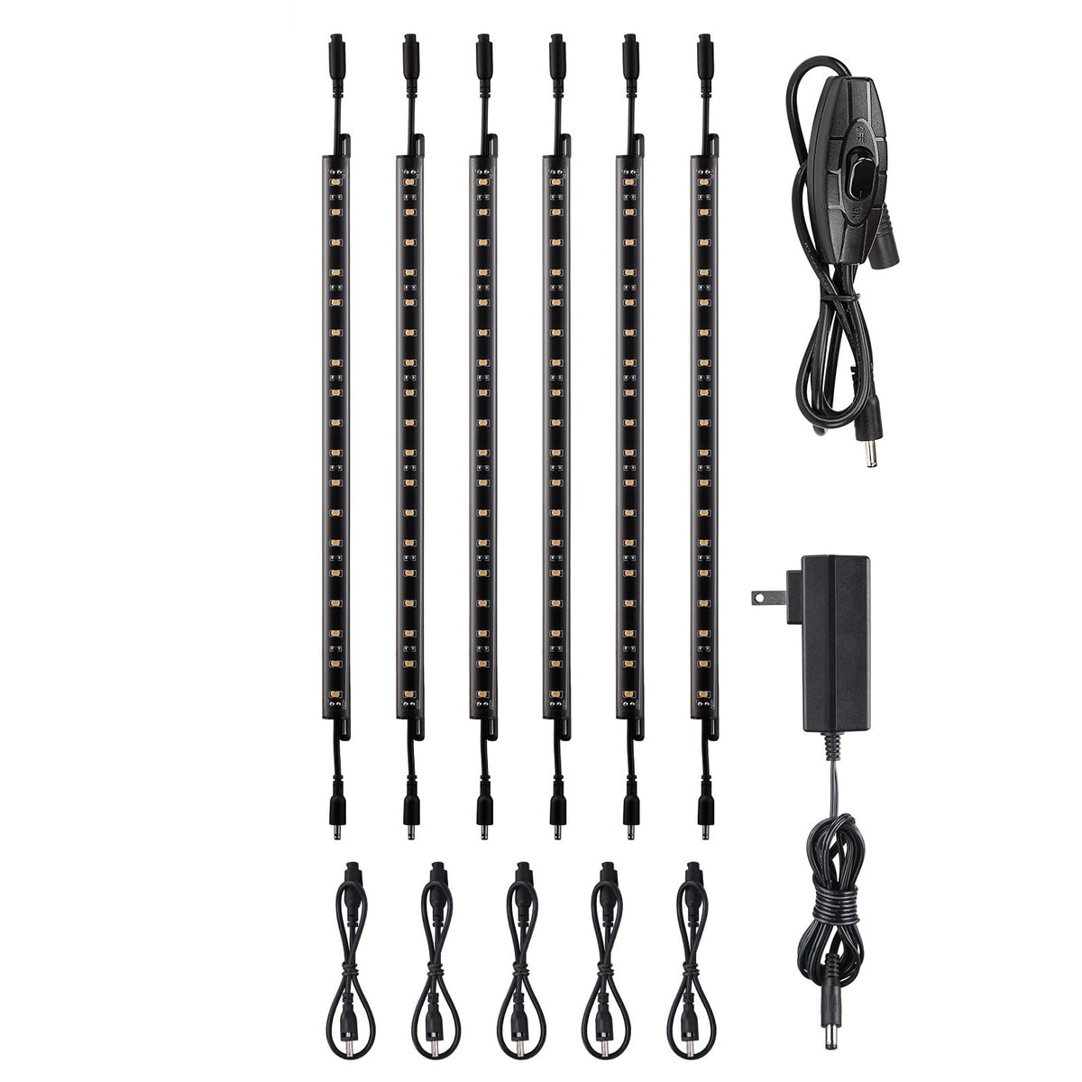 TORCHSTAR® VaultGuardian™ 6-Bar 12-Inch LED Gun Safe Lighting Kit - Rocker Switch - 3000K Warm White