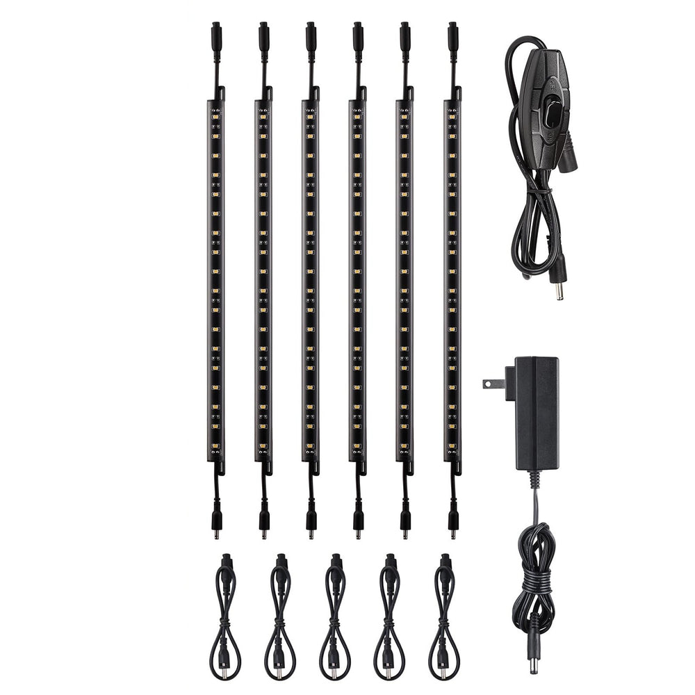 TORCHSTAR® VaultGuardian™ 6-Bar 12-Inch LED Gun Safe Lighting Kit - Rocker Switch - 5000K Daylight