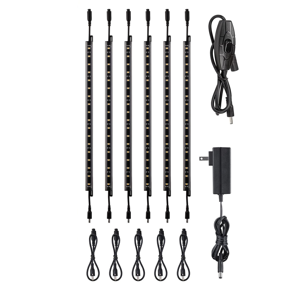 TORCHSTAR® VaultGuardian™ 6-Bar 12-Inch LED Gun Safe Lighting Kit - Rocker Switch - 5000K Daylight