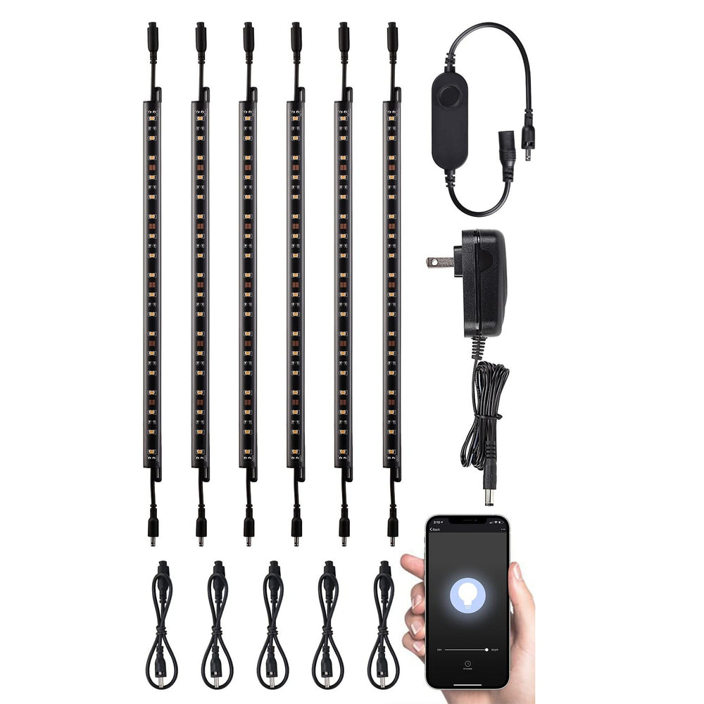 TORCHSTAR® VaultGuardian™ 6-Bar 12-Inch LED Gun Safe Lighting Kit - Smart Voice Control - 3000K Warm White