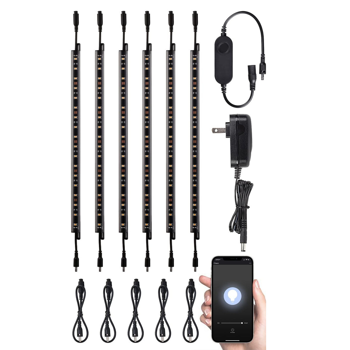 TORCHSTAR® VaultGuardian™ 6-Bar 12-Inch LED Gun Safe Lighting Kit - Smart Voice Control - 3000K Warm White
