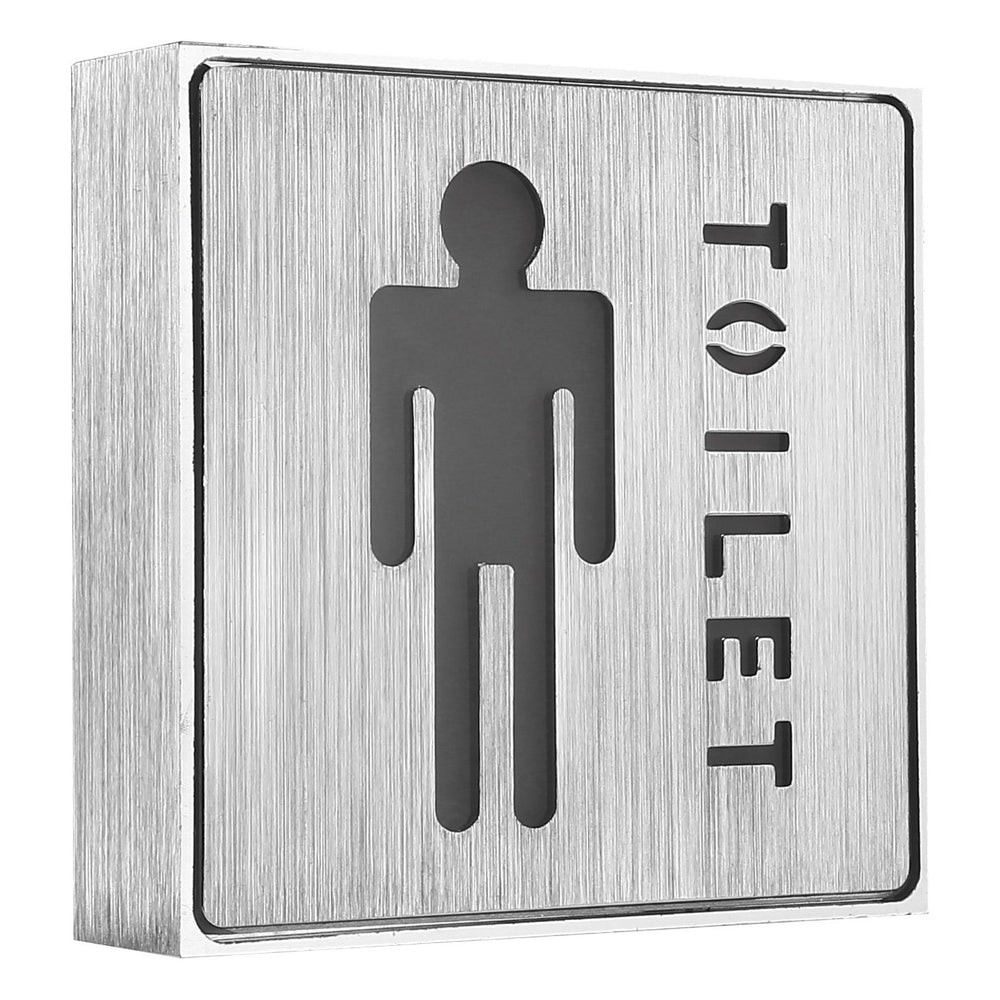 TORCHSTAR 4.3-Inch LED Men's Restroom Sign - Blue