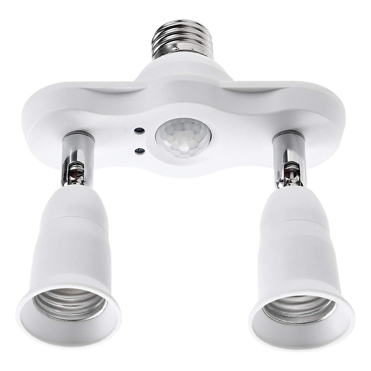 TORCHSTAR E26 Motion-Sensing Dual E26 Socket Adapter - White