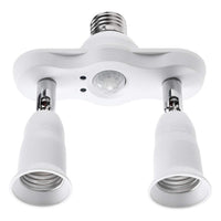 TORCHSTAR E26 Motion-Sensing Dual E26 Socket Adapter - White