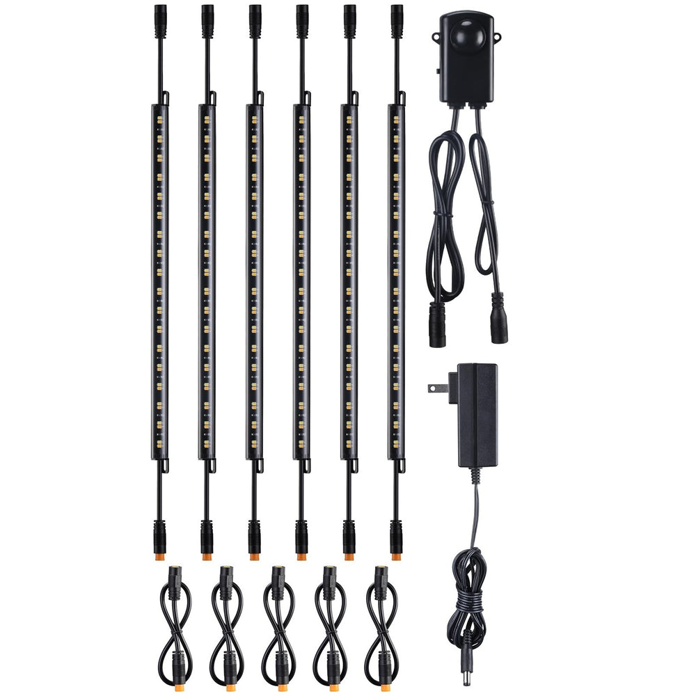 TORCHSTAR® VaultGuardian™ 6-Bar 12-Inch LED Gun Safe Lighting Kit - Motion Sensor - 3CCT