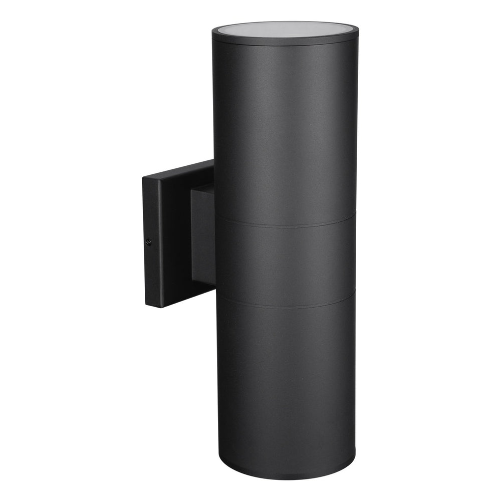 TORCHSTAR 6 Inch Round Cylinder E26 Up Down Outdoor Wall Light - E26 Base - Black