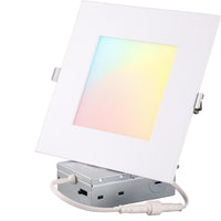 TORCHSTAR 6-Inch Square 2-Hour Fire-Rated LED Recessed Light with J-Box - 15W - 5CCT White