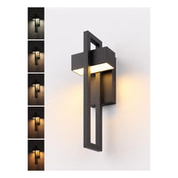 TORCHSTAR 19 Inch T-Shape LED Down Outdoor Wall Light - 12W - 5CCT - Black