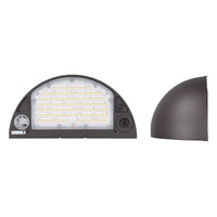TORCHSTAR 13 Inch Arc Full Cutoff LED Dusk to Dawn Commercial Wall Pack - 120W Selectable - 3CCT - Bronze