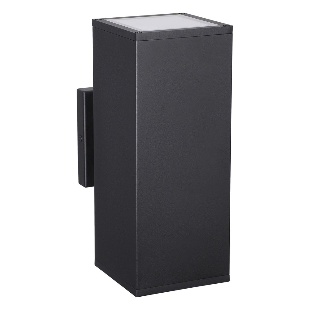 TORCHSTAR 4 Inch Square Cylinder E26 Up Down Outdoor Wall Light - E26 Base - Black