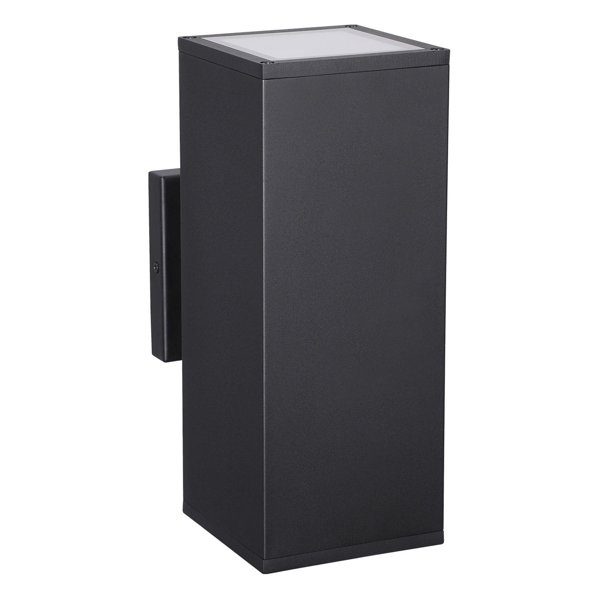 TORCHSTAR 4 Inch Square Cylinder E26 Up Down Outdoor Wall Light - E26 Base - Black