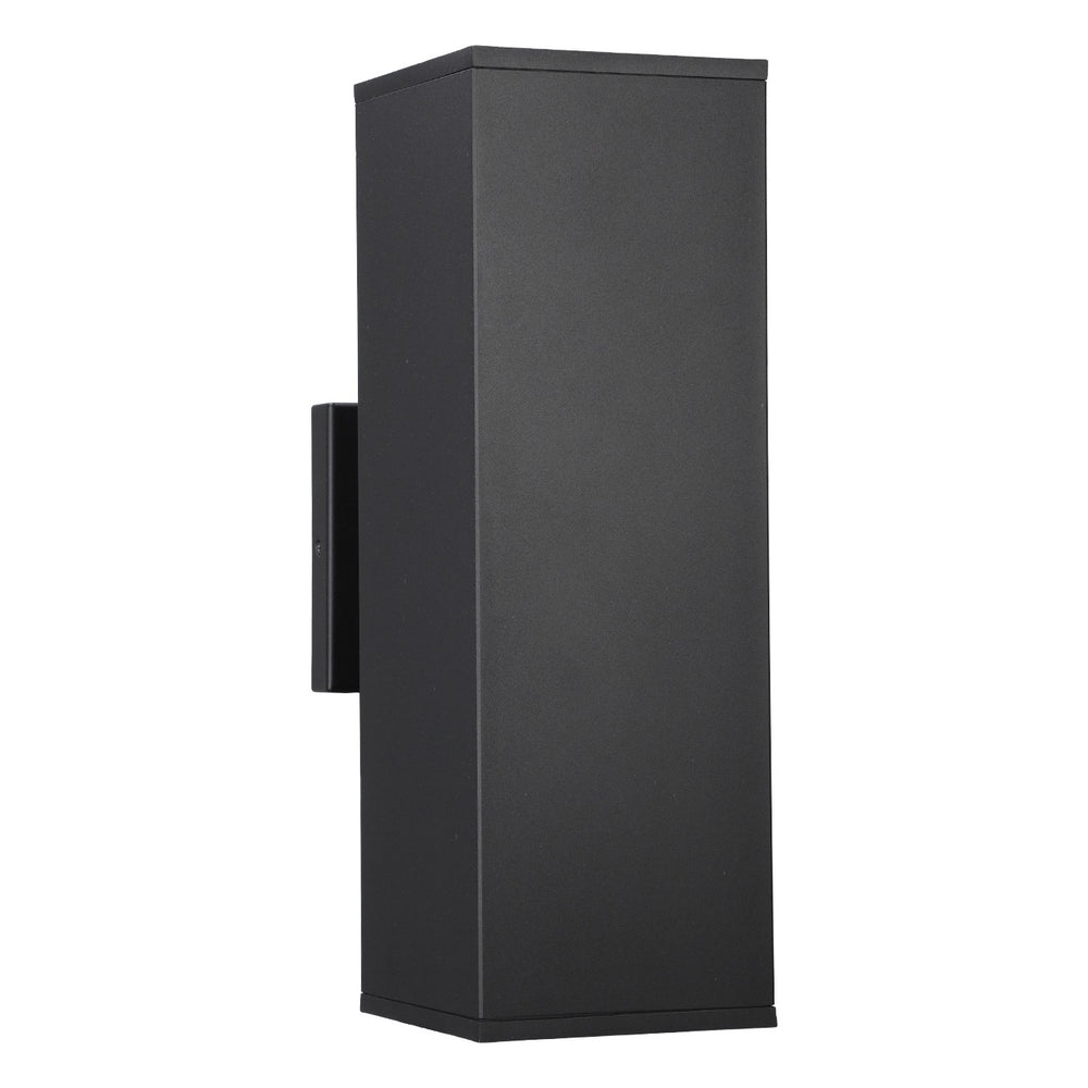 TORCHSTAR 6 Inch Square Cylinder E26 Up Down Outdoor Wall Light - E26 Base - Black