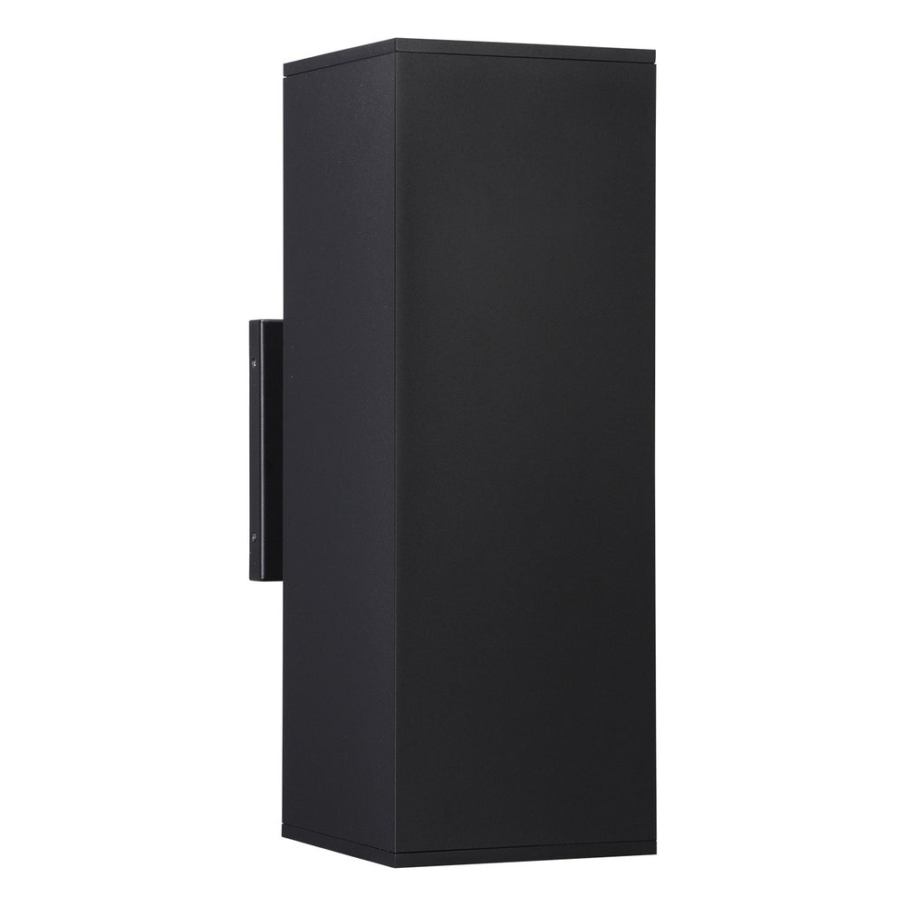 TORCHSTAR 8 Inch Square Cylinder E26 Up Down Outdoor Wall Light - E26 Base - Black