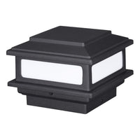 TORCHSTAR 4 Inch Flat Top LED Low Voltage Post Cap Light - 5W - 5CCT - Black