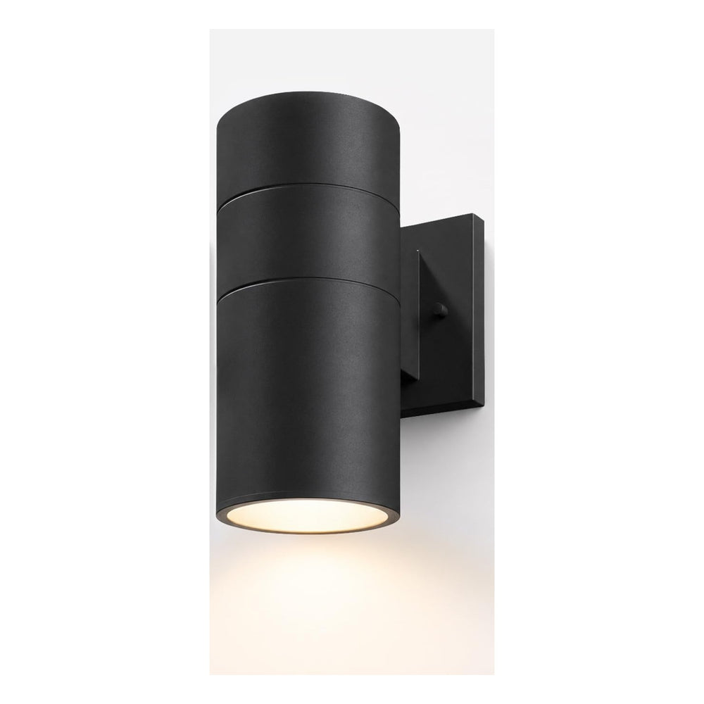TORCHSTAR 4 Inch Round Cylinder E26 Down Outdoor Wall Light - E26 Base - Black