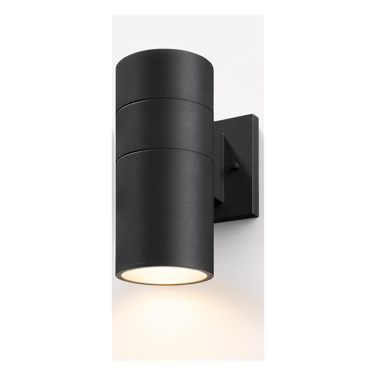 TORCHSTAR 4 Inch Round Cylinder E26 Down Outdoor Wall Light - E26 Base - Black