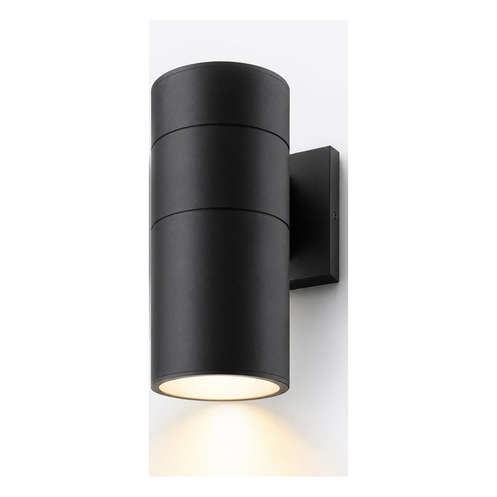 TORCHSTAR 6 Inch Round Cylinder E26 Down Outdoor Wall Light - E26 Base - Black