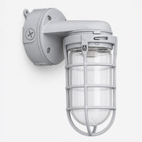 TORCHSTAR Caged Jelly Jar E26 Vapor Tight Wall Light - E26 Base - Gray