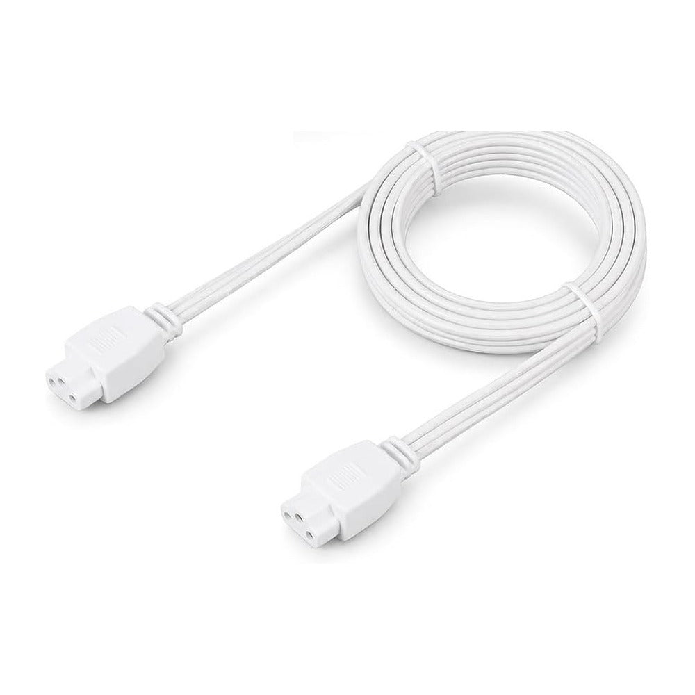 TORCHSTAR 4.9-Foot Ultra-Slim Under-Cabinet Light Extension Cable - White