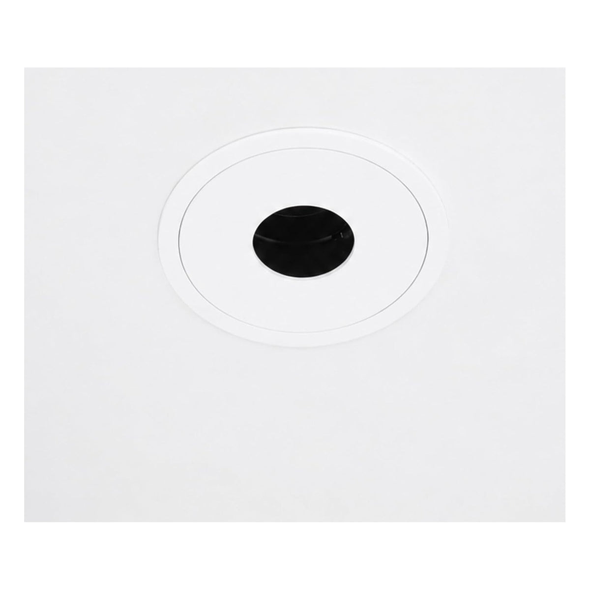 TORCHSTAR 4-Inch Round Pinhole Deep Anti-Glare LED Recessed Light with J-Box - 12W - 5CCT White
