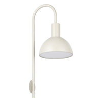 TORCHSTAR Plug-In E26 Wall Sconce with Curved Arm - Ivory
