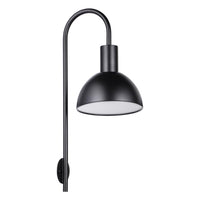 TORCHSTAR Plug-In E26 Wall Sconce with Curved Arm - Black