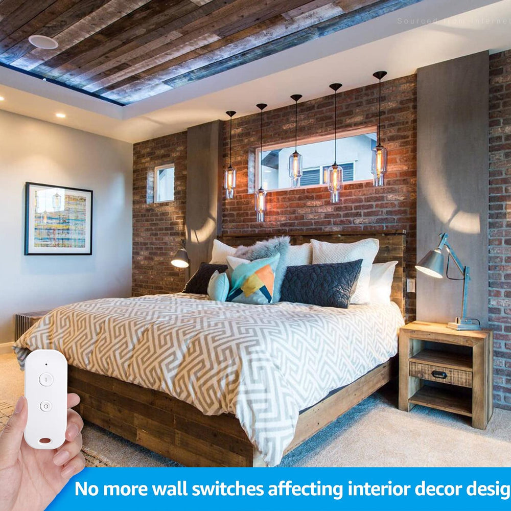 TORCHSTAR Cordless RF Remote Light Switch and Receiver Kit - White