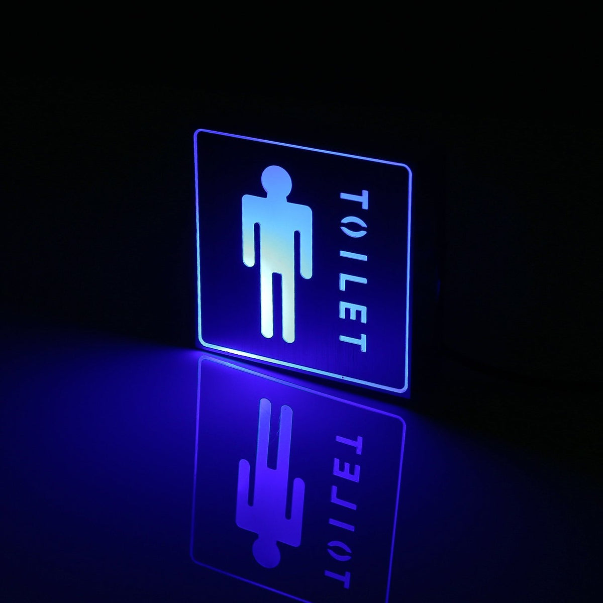 TORCHSTAR 4.3-Inch LED Men's Restroom Sign - Blue