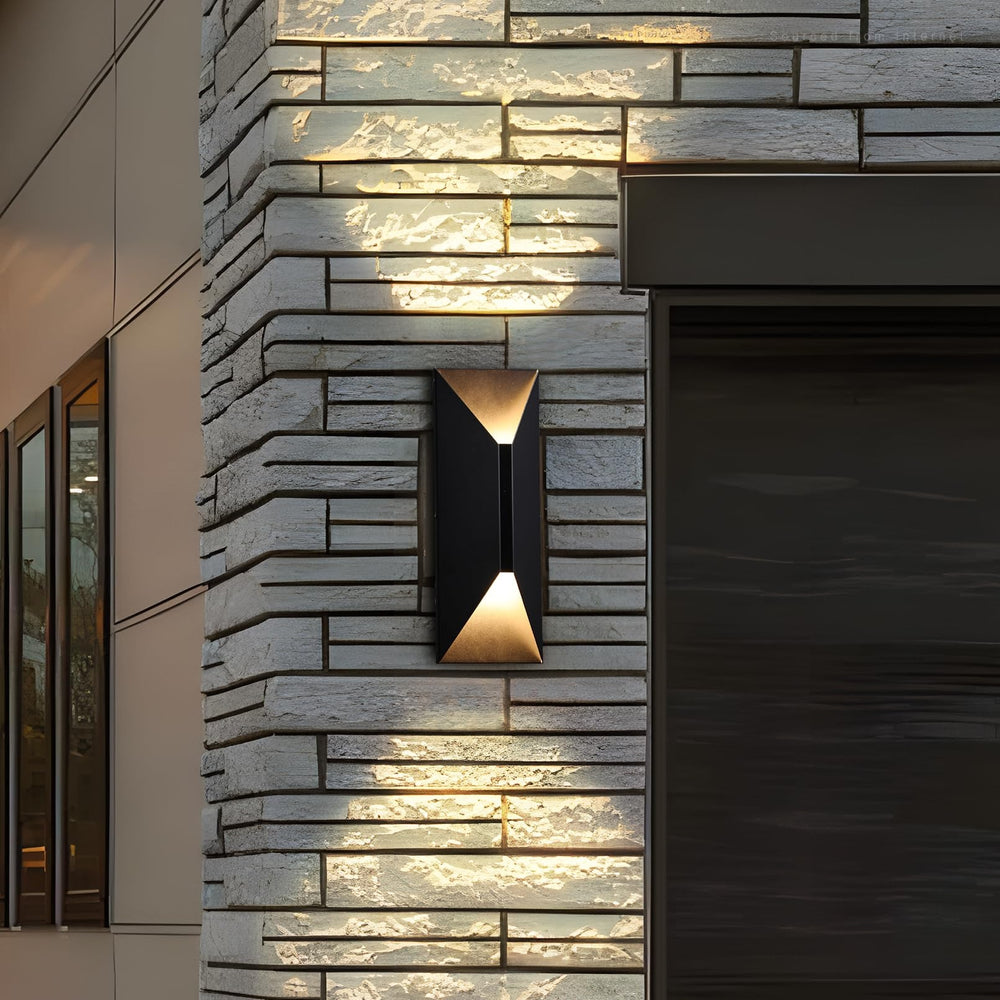 TORCHSTAR 14 Inch Diamond LED Up Down Outdoor Wall Light - 22.5W - 5CCT - Black