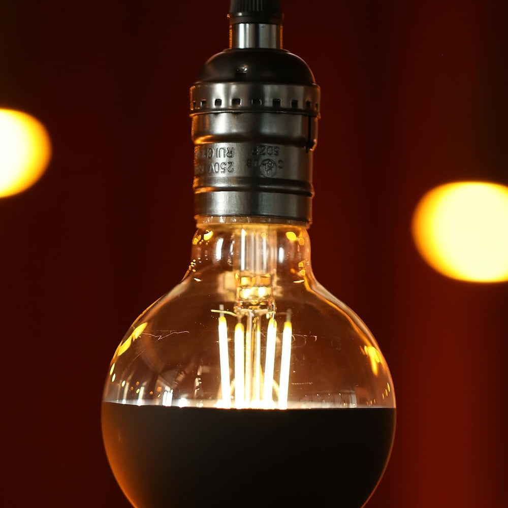 TORCHSTAR G25 Half-Black LED Filament Globe Bulb - 7W - 3000K Warm White