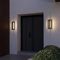 TORCHSTAR 19 Inch Textured Column LED Back-Lit Outdoor Wall Light - 16W - 3000K - Black