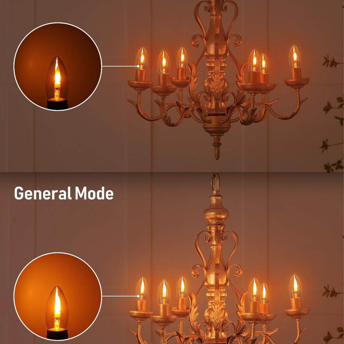 TORCHSTAR B11 LED Flame Filament Bulb - E26 Base - 1W - 1800K