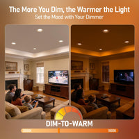 TORCHSTAR 6-Inch Integrated Deep Baffle LED Recessed Light - 15W - 6CCT Dim-to-Warm White