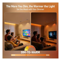 TORCHSTAR 4-Inch Deep Anti-Glare Canless LED Recessed Light with J-Box - 10W - 6CCT Dim-to-Warm Oil Rubbed Bronze