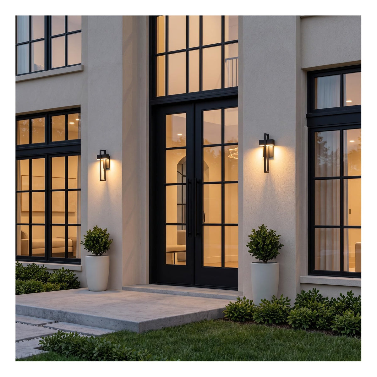 TORCHSTAR 19 Inch T-Shape LED Down Outdoor Wall Light - 12W - 5CCT - Black