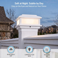 TORCHSTAR 4 Inch Flat Top LED Low Voltage Post Cap Light - 5W - 5CCT - White