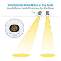 TORCHSTAR 4-Inch Adjustable Slot-Aperture LED Recessed Light with J-Box - 12W - 5CCT White