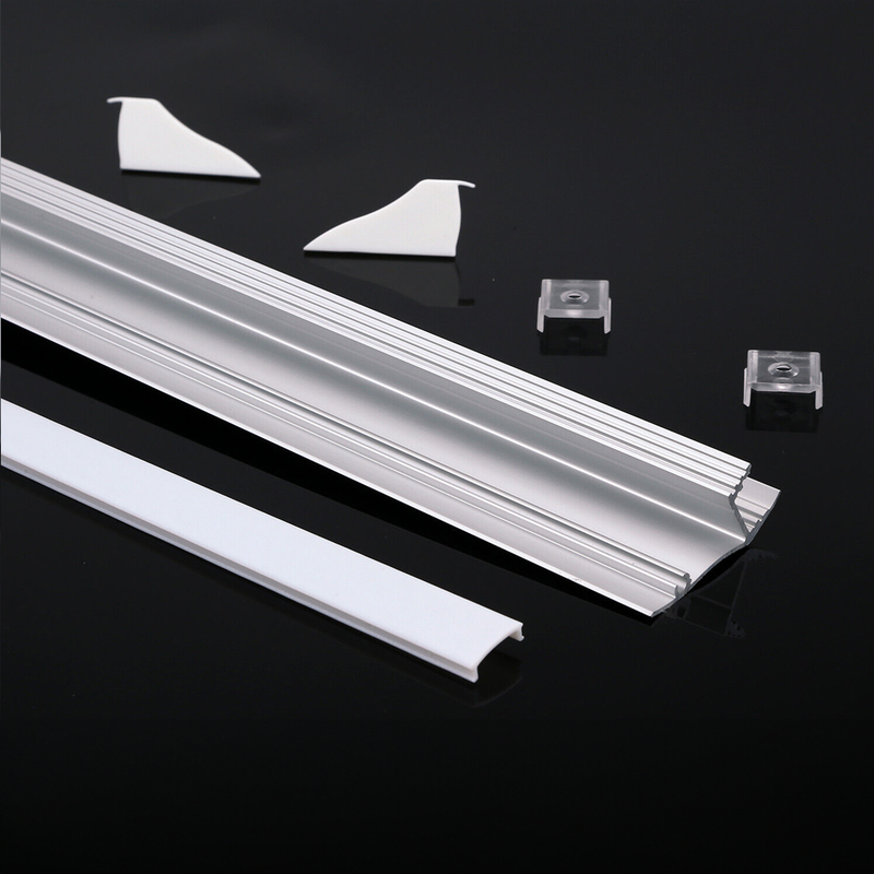 Surface & Flush Mount Aluminum Channel for Strip Lights - 3.3ft in White - 4 Packs