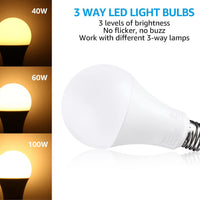 TORCHSTAR A21 Three-Way LED Light Bulb - E26 Base - 5W/10W/16W - 2700K Soft White