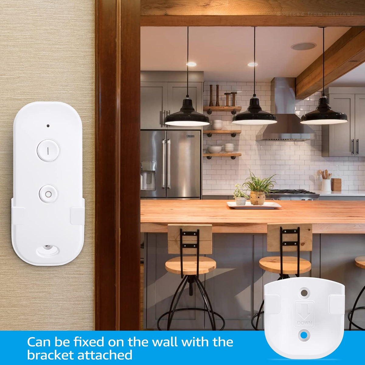 TORCHSTAR Cordless RF Remote Light Switch and Receiver Kit - White