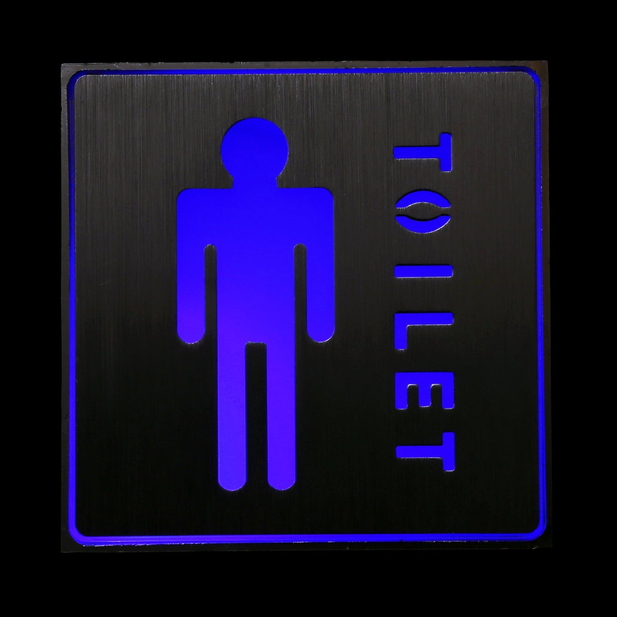 TORCHSTAR 4.3-Inch LED Men's Restroom Sign - Blue