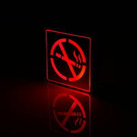 TORCHSTAR 4.3-Inch LED No Smoking Sign - Red